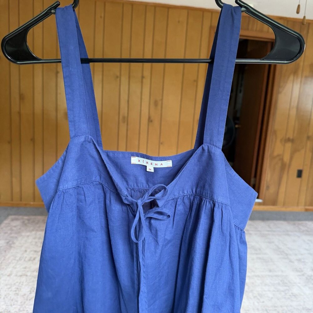 XIRENA Women's Kyra Tank Top 100% Cotton Nightshade Blue Medium MSRP $143 - Picture 5 of 12